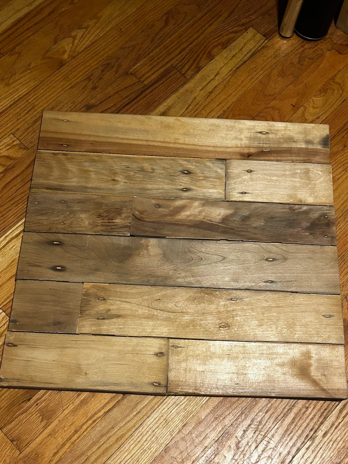 Mixed reclaimed sample boards with weathered edges and grain
